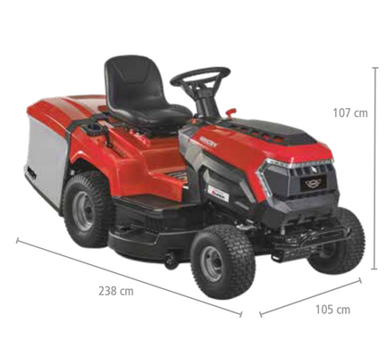 Tractorase de tuns gazonul - Tractor pentru gazon, latime de lucru 86 cm, 7,2 CP, HECHT 5286