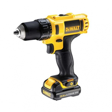 Masini de gaurit cu acumulatori - Masina de gaurit si insurubat cu acumulatori DeWALT DCD710D2-QW, 10.8V/2.0Ah, cuplu maxim 24 Nm, 2 acumulatori, incarcator, valiza de transport