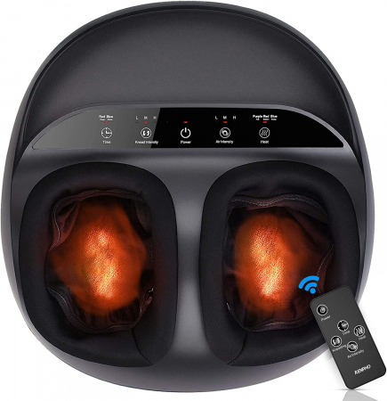 Ingrijire personala - Aparat de masaj picioare Renpho FM059R, masaj Shiatsu, caldura, compresie aer cu 3 niveluri, temporizator, telecomanda