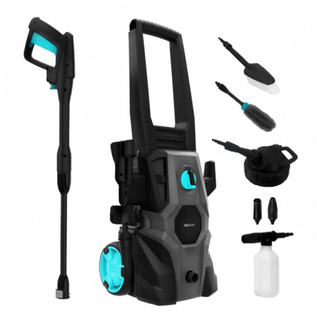 Aparate de spalat cu presiune - Aparat de spalat cu presiune Cecotec HydroBoost 1600 CarGarden, 135 BAR, 426 L h ,1600 W, Accesorii incluse