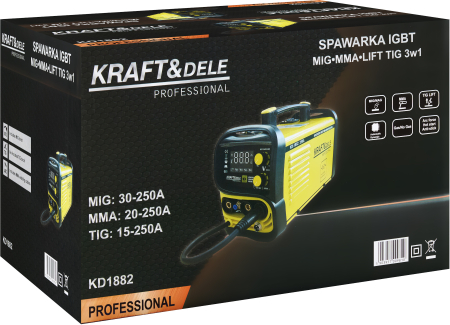 APARAT DE SUDURĂ IGBT - GAZ/FĂRĂ GAZ MIG/MMA/TIG KD1882 [9]