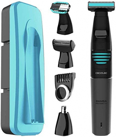 Ingrijire personala - Aparat de tuns Cecotec Bamba PrecisionCare Extreme multifunctional 5in1, 5 capete, Autonomie 60 minute