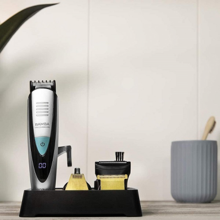 Aparat de tuns multifunctional 5in 1 Cecotec 4220 pentru Cap, Barba, Nas, Urechii si Corporal, Wireless, Baterie Litiu 500mAh, Autonomie 60min, Afisaj Digital, Baza de incarcare, Negru [3]