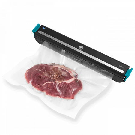 Electrocasnice - Aparat de vidat Cecotec FoodCare SealVac 600 Easy, 85 W, Presiune vid 0.6 bar, Vidare rapida  10 secunde, Iluminare LED, Design compact, Silentios, Negru Albastru