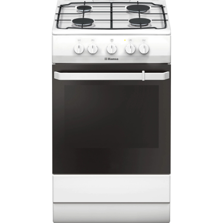 Aragaz cu gaz Hansa FCGW510009, 50 cm, 4 arzatoare, 1 functie, siguranta, capac email, 56 L, clasa A, alb [1]