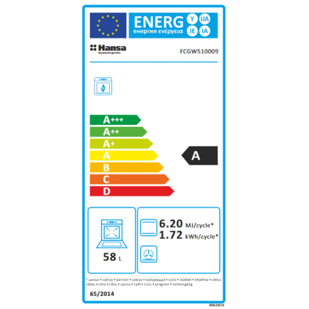 Aragaz cu gaz Hansa FCGW510009, 50 cm, 4 arzatoare, 1 functie, siguranta, capac email, 56 L, clasa A, alb [3]