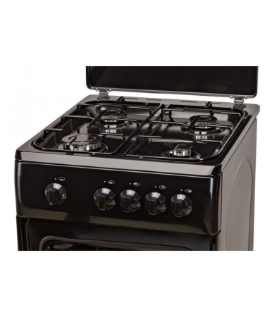 Aragaz LDK 5060 Black RMV NG, 4 arzatoare, Capac metalic, Siguranta, 50 x 60 cm, Negru [4]