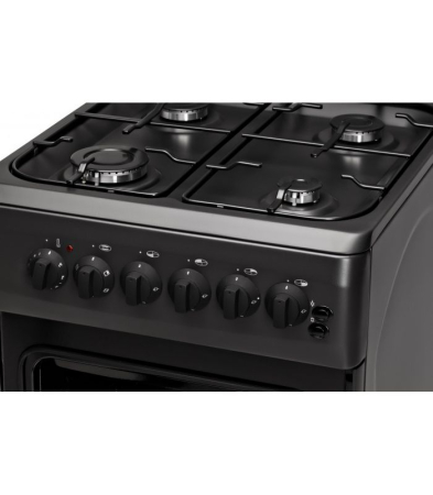 Aragaz LDK 5060 ECAI MAT BLACK RMV, 4 Arzatoare, Siguranta, Cuptor electric, Aprindere, Iluminare, Capac metalic, Negru mat [3]