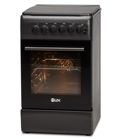 Aragaz LDK 5060 ECAI MAT BLACK RMV, 4 Arzatoare, Siguranta, Cuptor electric, Aprindere, Iluminare, Capac metalic, Negru mat [2]