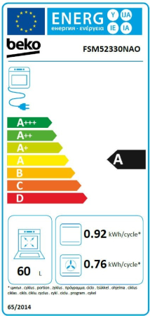 Aragaz mixt Beko FSM52330NAO, 4 arzatoare, 8 functii, Clasa A, Antracit [5]