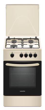 Electrocasnice Mari - Aragaz Nobeltek NLT 5551B/G1, 50 cm, plita gaz, cuptor gaz, siguranta plita si cuptor, echipat cu diuze GPL, diuze GN de schimb, capac tabla, Bej