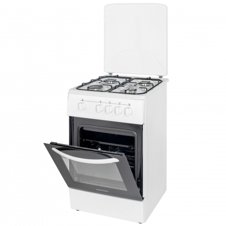 Aragaz NobelTek NLT 5601A/G1, Gaz, 4 arzatoare, Dispozitiv siguranta plita si cuptor, 50 x 60 cm, Alb [2]