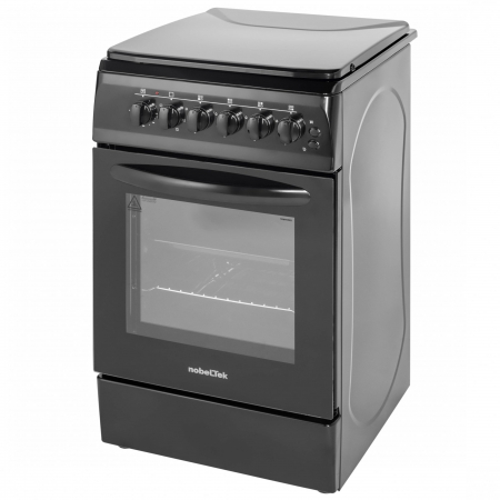 Aragaz NobelTek NLT 5604N/E1, Plita gaz, Cuptor electric, Ventilator, Aprindere electrica, Iluminare cuptor, Negru [2]