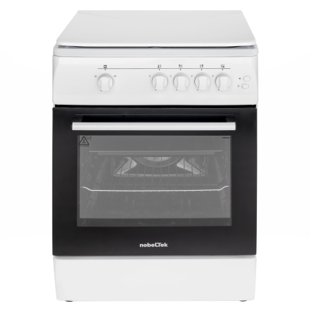Aragaz NobelTek NLT 6603A/G1, Gaz, Grill, Aprindere electrica, Iluminare cuptor, 60 x 60 cm, Alb [1]