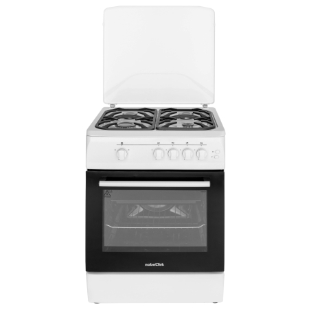 Electrocasnice Mari - Aragaz NobelTek NLT 6603A/G1, Gaz, Grill, Aprindere electrica, Iluminare cuptor, 60 x 60 cm, Alb