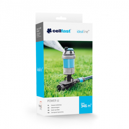 Aspersor pulsatoriu cu tarus triplu Cellfast Power Ideal,  6 moduri stropire, 346mp [1]