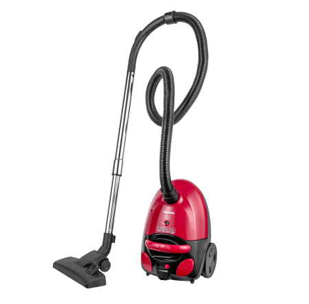 Aspiratoare - Aspirator Daewoo cu sac de hartie RC-230R-3, 700 W, capacitate sac 2 litri, cotrol putere variabil, tub telescopic, furtun rotativ 360 grade, Rosu