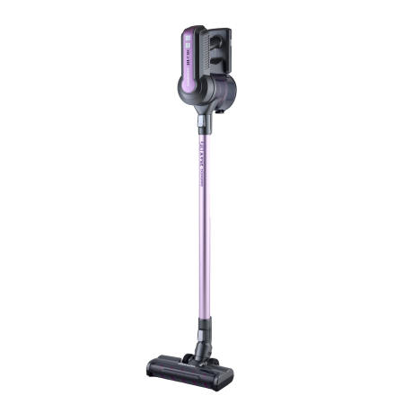 Aspiratoare - Aspirator Daewoo vertical RSH-410GP-1, putere 300W, putere de aspirare 100W, filtru HEPA, baterie Litiu-Ion 29.6 volti, autonomie 40 min., baterie reincarcabila, indicator de putere, Mov