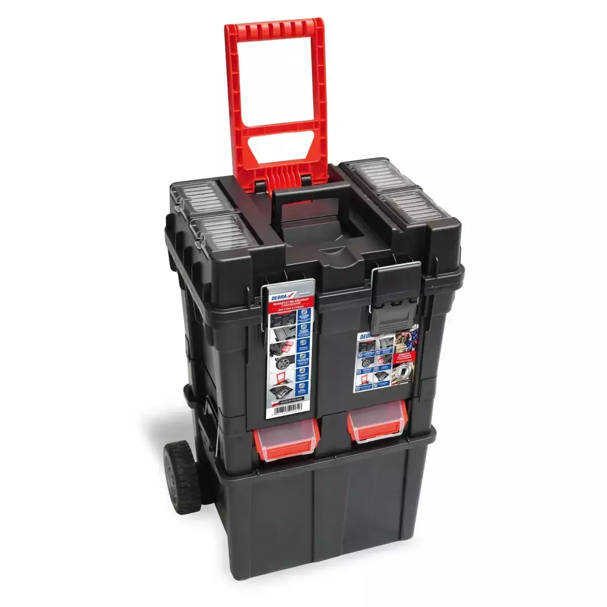 Organizatoare Scule - Atelier pe roti cu 4 ergoboxuri DEDRA N0200