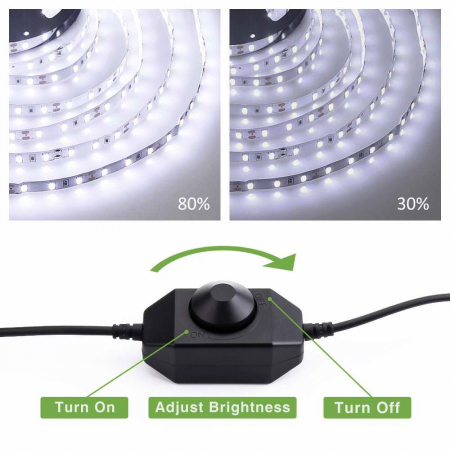 Banda LED Novostella 6m, 360 Leduri Lumina alb rece, Dimmer 6000K [2]