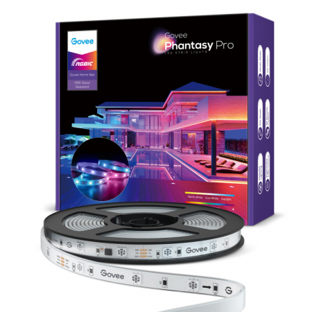 Benzi LED - Banda LED Profesionala Govee PhantasyPRO H6171 RGBIC, IP65, Sincronizare Muzica, Wifi, 10m, Exterior, Telecomanda. Control aplicatie