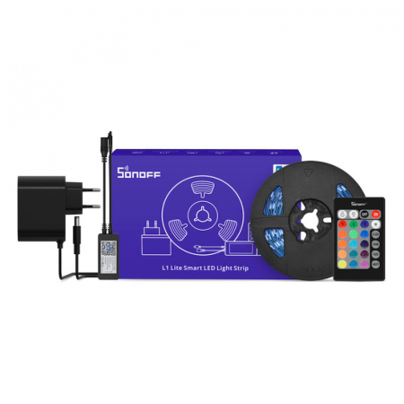 Benzi LED - Banda LED Sonoff Wifi RGB L1-Lite, 5m, Smart