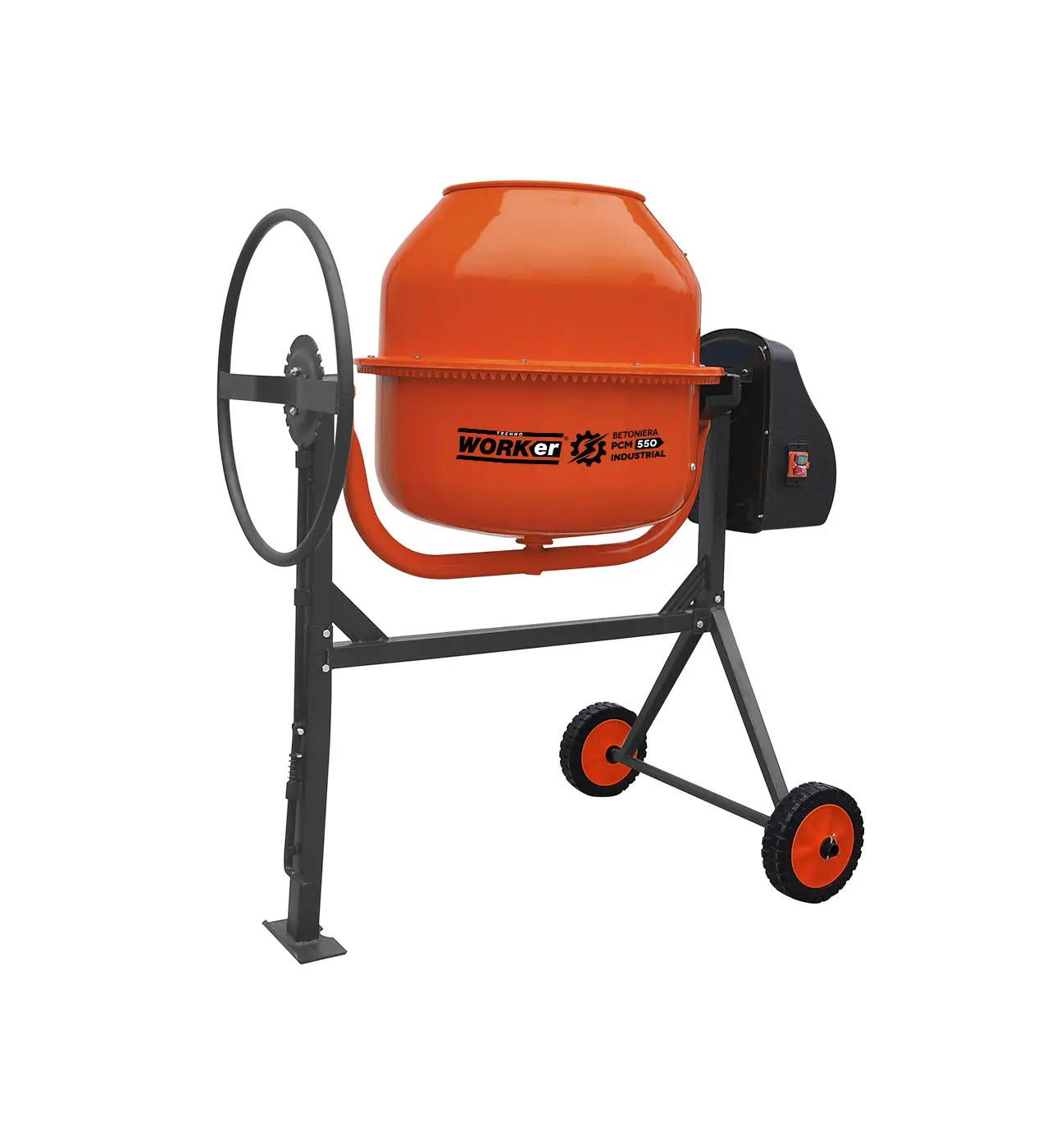 Construcții - Betoniera TechnoWorker 160 L, diametru cuva 390 mm  PCM160L