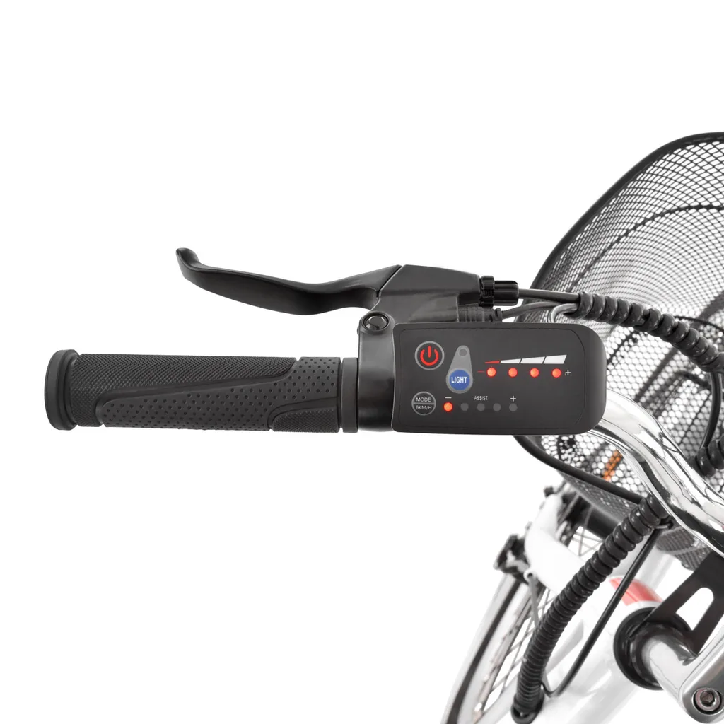 Bicicleta electrică viteza max 25 km/h, 250 W HECHT PRIME WHITE [7]