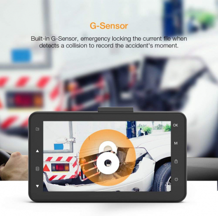 Camera auto DVR Apeman C450, Full HD, Unghi 170 grade, G-Sensor, Mod parcare, Filmare in bucla [2]