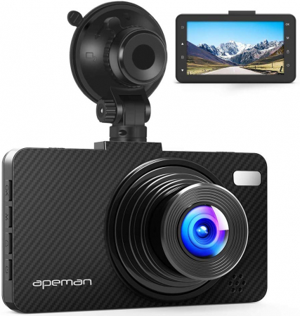 Camere Video Auto - Camera auto DVR Apeman C450, Full HD, Unghi 170 grade, G-Sensor, Mod parcare, Filmare in bucla