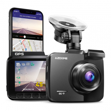 Casa si Gospodarie - Camera auto DVR AZDOME GS63H, 4K, WiFi, GPS, Unghi 170  , WDR, G-Sensor, Mod parcare, Filmare in bucla