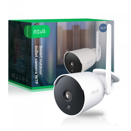 Casa si Gospodarie - Camera de supraveghere IP WIFI NOUS W7P Smart, Exterior, 3MP, Detectare micare, Night vision