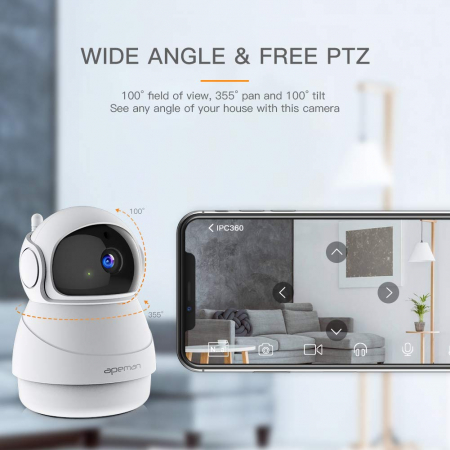 Camera supraveghere Wireless Apeman ID73, Full HD, Infrarosu, Alarma, Conectare Telefon [4]
