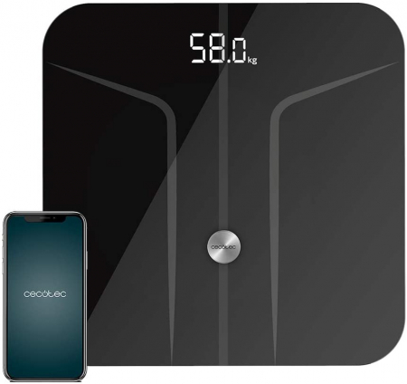 Casa si Gospodarie - Cantar de baie Cecotec 4152 Surface Precision 9750 Smart Healthy, Maxim 180Kg, FourPrecision, TenBIA, Functie BabyWeight, Afisaj LED