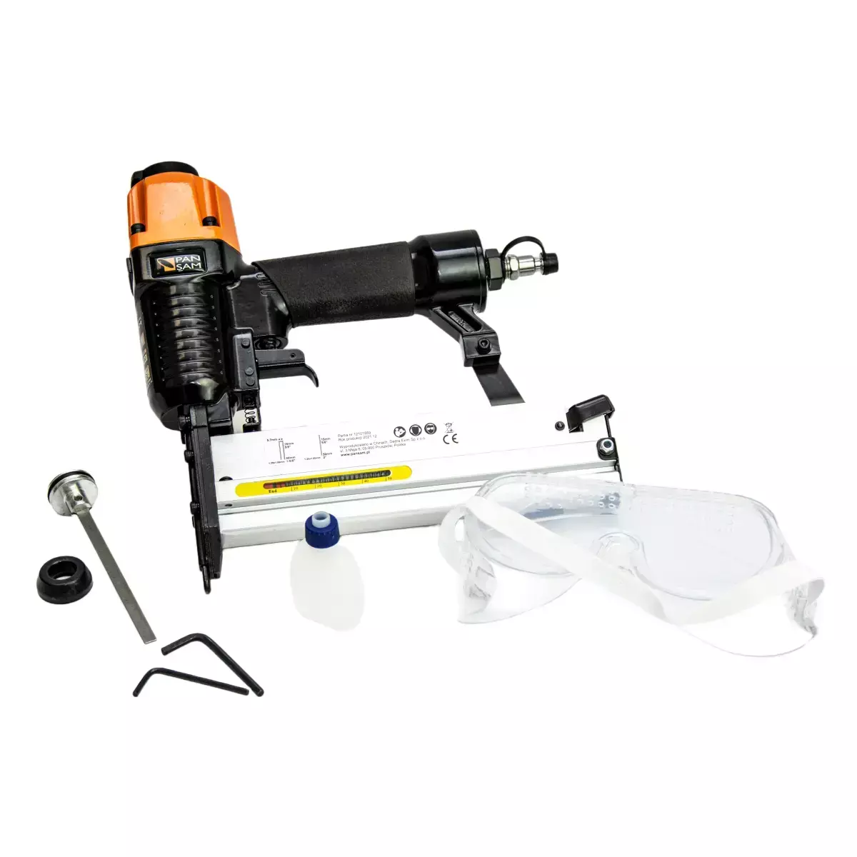 Capsator pneumatic 2 în 1 (capse si cuie) 16-40 mm, capse Tip 90, cuie Tip GA18, PANSAM A533152 [1]