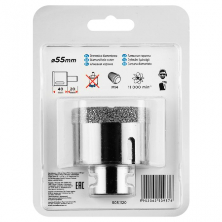 Carota diamantata 55 mm x M14 55H313 GRAPHITE [2]