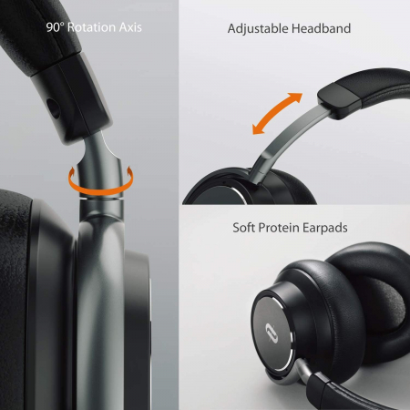 Casti audio TaoTronics TT-BH046, Hybrid Active Noise canceling, Bluetooth 5.0, True Wireless, cVc 6.0, Bas puternic si clar [4]