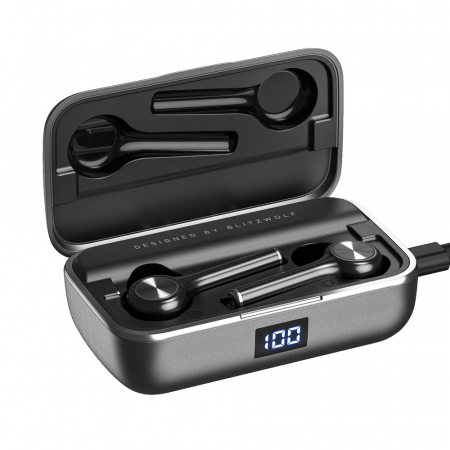 Casti Bluetooth 5.0  True Wireless Blitzwolf BW-FYE6, TWS, Dual Dynamic Driver, timp mare de functionare [3]