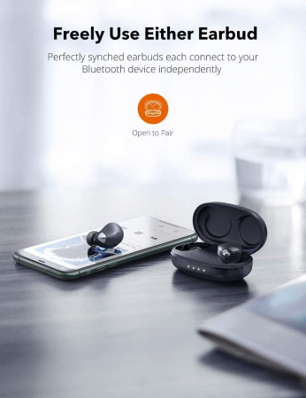 Casti wireless TaoTronics SoundLiberty 79 TWS, sunet puternic si clar,  Smart AI Noise Reduction Technology, 30 ore, IPX8, USB-C - Resigilat [4]