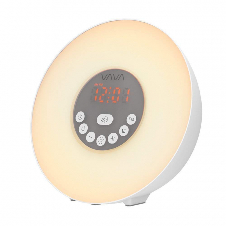 Electrocasnice - Ceas cu Radio FM VAVA Lampa de Veghe 7 culori LED, alarma , Meniu Touch