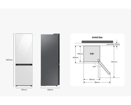 Combină Frigorifică RB34C632ESA/EF, 341L, clasa E, AI Energy️, WiFi [5]