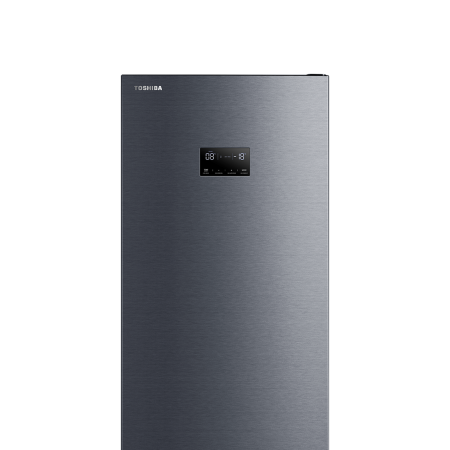 Combina frigorifica Toshiba, 378 L, No Frost, afisaj LED, control electronic al temperaturii, iluminare LED, Clasa E, Morandi Grey [2]