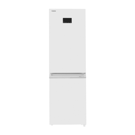 Electrocasnice Mari - Combina frigorifica Toshiba GR-RB449WE-PMJ(51), 338 L, Clasa E, No Frost, Afisaj LED, Control electronic, Iluminare LED, Alb