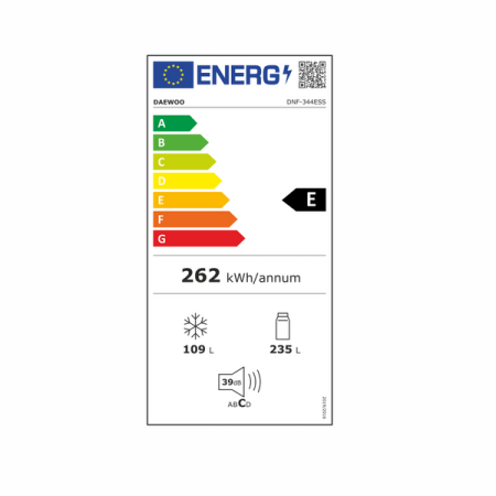 Combina frigorifica Total No Frost Daewoo DNF-344ESX, volum net 344 litri , clasa E, Inverter, display pe usa, Inox [3]
