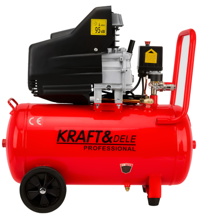 Compresoare - Compresor 50 l, 8 bar, 3,8 CP / 2,8 kW, 206 l/min, Kraft&Dele KD401