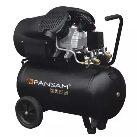 Construcții - Compresor cu rezervor 50L ,Pansam , 50 litri motor in V , 2300 W