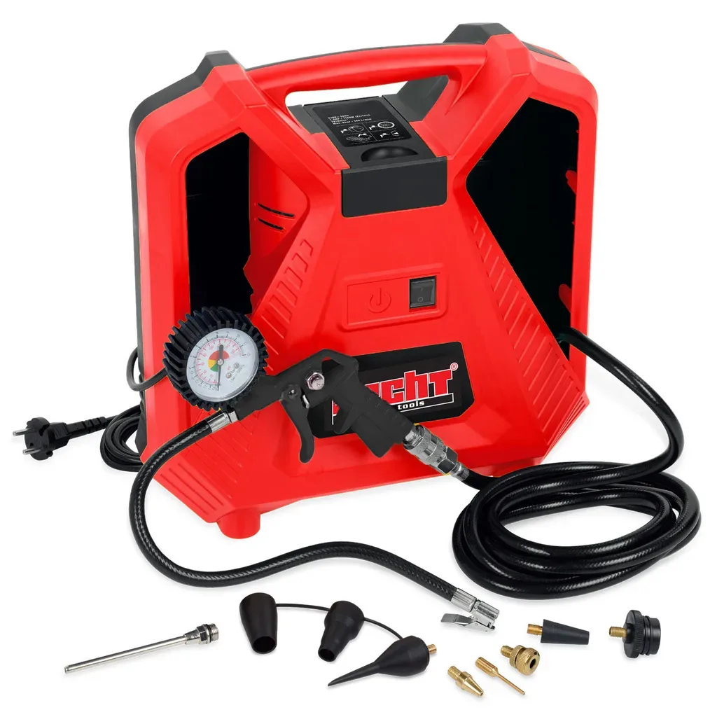 Construcții - Compresor fara ulei 1100 W, 8 bar, 180 l/min, 6 kg, HECHT 2888