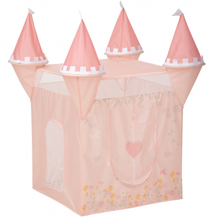 Timp liber - Cort copii Atmosphera tip castel, pop-up cu ferestre si usa, 130x78x78 cm, roz