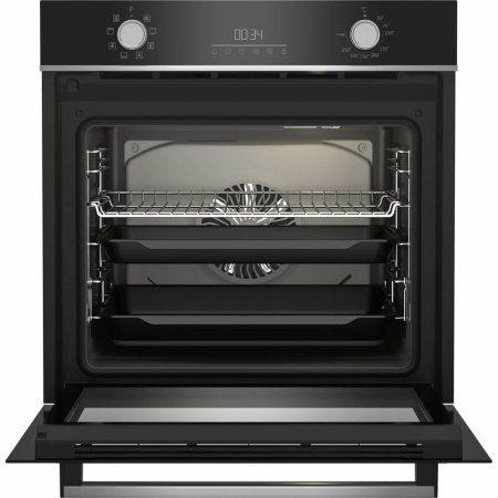 Cuptor incorporabil Beko BBIM13300XM, 72 L, 8 functii de gatire, Grill, Autocuratare catalitica, Display LED, Clasa A, Negru/inox [1]