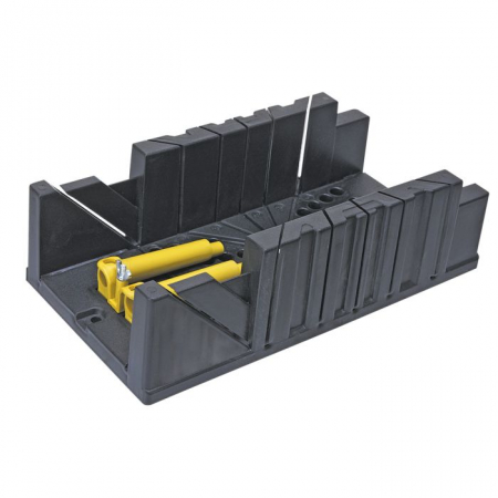 Scule de mana - Cutie pentru taiat la unghi din plastic 326x122x78 mm, cu cleme 10A848 TOPEX